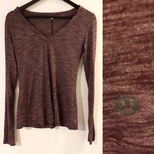 Lululemon maroon long sleeve top size small